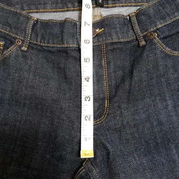 Y2K style dark wash sz 2 straight to flare leg vintage 90s 2000s Daisy Fuentes - Picture 7 of 9